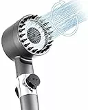Doccia Soffione,Universale Soffione a Telefono Cornetta Doccino con Massaggianti Agli Ioni Negativi Sifone Cipolla Doccetta,Alta Pressione Regolabile,Depuratore Filtro(Grigio Singolo Shower Head)
