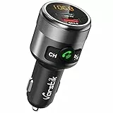 Trasmettitore FM, Vorstik Trasmettitore FM Bluetooth per Auto, Adattatore Radio Wireless QC 3.0 con Chiamata Vivavoce, Caricatore Doppio USB(bianco)