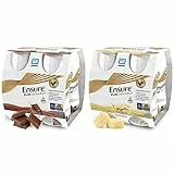 Ensure Plus Advance Supplemento Nutrizionale Ipercalorico ed Iperproteico |Formato bevanda| Alimento a fini medici speciali con Vitamine e Minerali | Multipacco 8x220ml Gusto Cioccolato e Gusto Banana