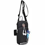 BAGZY Fascia da Braccio, Porta Cellulare Braccio Borsello Uomo Tracolla Borsa Donna Marsupio Uomo Portafoglio Donna Fascia Porta Telefono Piccolo Borsetta Sport per iPhone 13 Pro/12 PRO Max/XS