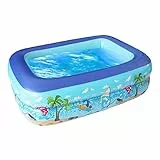 Piscina gonfiabile, piscina gonfiabile, piscina per bambini, piscina gonfiabile, 3 ruote, 120 x 90 cm, altezza 35 cm