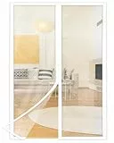 DIKER EVA Zanzariera Magnetica per Porte Tenda Trasparente a Prova di Spifferi per Porte, Tenda di Isolamento Termico per Balcone Cucina Camera da Letto 110x210cm
