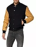 Schott NYC Lcusa Giacca di Pelle, Navy/Cognac, XL Uomo