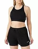 Champion Athletic C-tech Quick Dry Layered Shorts, Nero, XL Donna