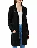 VERO MODA Vmesme Surf LS Open Cardigan Noos Maglione, Nero, M Donna