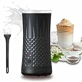 Montalatte Elettrico, Viafexna 4 in 1 Montalatte Elettrico Cappuccino, Schiuma di Latte Caldo e Freddo, Spegnimento Automatico, 4 Modalità, Rivestimento Antiaderente, Facile da Pulire
