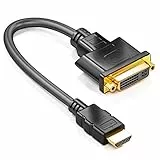 deleyCON Cavo Adattatore HDMI a DVI - HDMI Maschio a DVI Femmina 24+5 Full HD 1080p HDTV 1920x1080 per TV Proiettori PC - Nero