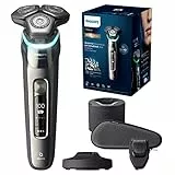 Philips Shaver Serie 9000 Rasoio Elettrico Wet And Dry, Argento, 4 Accessori
