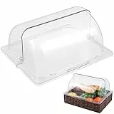Angoily Supporto per torta a cupola rettangolare – Torta trasparente in acrilico per servire a cupola, coperchio decorativo per torta per torta Cupcake decorazione di nozze