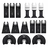 Amazon Basics 15 lame oscillanti multitool con meccanismo di sgancio rapido per metallo e legno