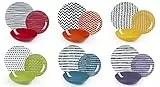 Excelsa Crazy Line Servizio Piatti 18 Pezzi, Porcellana e Ceramica, Multicolore