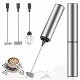 Mosuo Schiumalatte Frustino Montalatte Elettrico, Potente 19000rpm, Schiumino per Cappuccino, Matcha，Caffè Schiumoso, Latte Macchiato (USB)