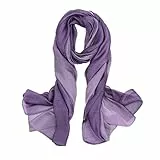 LumiSyne Sciarpa In Misto Seta Donna Cuciture a Colori Sfumata Cotone Lino Sciarpe Morbido Leggere Scialle Stole Protezione Solare Quattro Stagioni