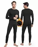 Homord Intimo Termico Uomo Invernale, Manica Lunga Maglia Termica e Pantaloni - Attivo Caldo Completo Tuta Termica Funzionale Set Termico Uomo per Sci Ciclismo Corsa Allenamento