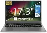 SGIN 17 Pollici PC Portatile 8GB RAM 256GB SSD 11 Home System Notebook, Celeron Quad-core, Up to 2.8Ghz, HD, 2.4/5.0G WiFi, Bluetooth 4.2, Supporta memoria espandibile 512 GB TF