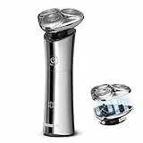 Rasoio Elettrico Barba,KENSEN Rasoio Elettrico Uomo Wet & Dry Rasoio Barba Elettrico IPX7 Impermeabile Rasoio Barba 3 Testine Rotanti Rasoio Barba Uomo con Display LED,USB-C