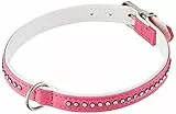 HUNTER Collare Modern Art Luxus 42/13 nickelSalilpelle Rosa carico/Bianco, 32,0-38,0 cm