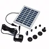 TPfocus Kit pompa ad acqua solare, pompa ad energia solare con ugelli senza spazzole Dc a risparmio energetico per uccelli da bagno stagni da giardino e acquario