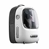 PETKIT Zaini da Viaggio per Cani e Gatti, Zaini da Trasporto, Ventole e luci Integrate, Zaini per Cuccioli ben Ventilati, Zaini da Esterno Comodi e Leggeri per Animali Domestici (bianco)