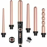 Ferro arricciacapelli con diversi accessori set-ferro arricciacapelli BESTOPE PRO 9-32mm ferro arricciacapelli con guanto (oro rosa)
