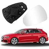 Vetro Specchietto Retrovisore Riscaldat Laterale in Vetro Retrovisor Riscaldabile Installazione Semplice Specchio Esterno in Vetro per Audi A3 (8V1, 8VK),A3 Saloon (8VS,8VM),A3 Sportback (8VA,8VF) (L)