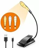 CIRYCASE Lampada da Lettura, Luce per Lettura Libri a Letto a Clip, Ricaricabile USB Luce Lettura, Cura Degli Occhi & 7 LED a 3 Livelli di Luminosità, Interruttore a Sfioramento, Regolabile a 360°