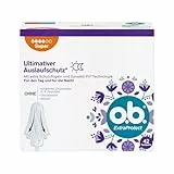 o.b. ExtraProtect Super, tamponi per giorni forti con tecnologia Dynamic Fit e alette di protezione extra, per la massima protezione dalle fuoriuscite (1 x 42 pezzi)