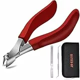 Tronchesi per unghie, AIFKUGY® Tronchesi per unghie dei piedi, set di forbici per unghie, tronchesi per unghie in acciaio inossidabile, tronchesi per adulti e anziani–rosso