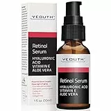 Retinolo Viso con Acido Ialuronico, Siero Viso Retinolo, Retinol Serum for Face, Retinolo per l'acne, Rughe e Macchie Scure, Siero Antinvecchiamento, Siero Viso al Retinolo da YEOUTH