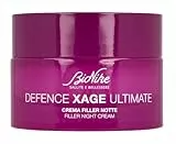 Bionike Defence Xage Ultimate - Crema Viso Filler Notte Anti Age, per Pelli Sensibili e Intolleranti, Contrasta le Rughe Profonde e Ripara la Cute, Dona Elasticità e Tonicità, 50 ml