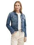 TOM TAILOR Le signore Giacca di jeans in cotone biologico 1016402, 10120 - Used Dark Stone Blue Denim, L