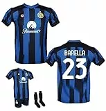 Generico Maglia Calcio Barella 23 neroazzurra Stagione 2023/2024 Replica Autorizzata Taglie da Bambino e Adulto. Scegli se Aggiungere Pantaloncini e Calzettoni (S-Adulto)