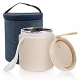 MengQiLe Contenitore Termico per Alimenti, 400ml Acciaio Inossidabile Lunch Box per Caldi e Freddi Alimenti per Cibi Caldi e Freddi per Bambini e Adulti