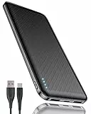 Power Bank 10000 mAh, 22.5W Powerbank Ricarica Rapida, Sottile Leggero Caricatore Portatile, USB C Uscita e Ingressi e 2 USB-A Uscita, Compatibile con iPhone 15 14 13 Pro Max Samsung S23 S22 Airpods