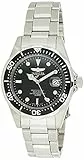 Invicta Pro Diver - Orologio da uomo in acciaio inossidabile con movimento al quarzo - 37 mm, Argento / Nero 8932