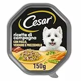 Cesar Ricette di Campagna Cibo per Cane con Pollo, Verdure e Prezzemolo, 150 g, 14 Vaschette