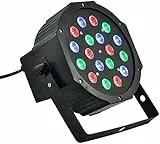 TEMPO DI SALDI Faro Rgb 18W Faretto 18 Led Vari Colori Discoteca Sensore Sonoro Luce Colorata