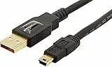 Amazon Basics - Cavo USB-A 2.0 maschio / Mini USB B (0,9 m) per Personal computer, Nero