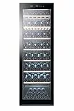 Haier WS171GA Cantinetta Vino Refrigerata, 171 Bottiglie, Luci a LED e Vetro anti UV, Ripiani in Legno, 38 dBa, Libera Installazione, 59.5*63.9*185 cm, Nero