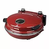 H.Koenig NAPL350 Forno per Pizza Napoletana, Temp max 350°, Piatto in ceramica diam 32 cm, Timer fino a 15min, 1200W, Rosso