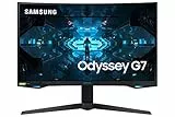Samsung Monitor Gaming Odyssey G7 (C27G73), Curvo (1000R), 27', 2560x1440 (WQHD 2K), HDR 600, VA, 240 Hz, 1ms, FreeSync Pro, G-Sync, HDMI, USB 3.0, Display Port, Ingresso Audio, HAS, Pivot, PIP, PBP