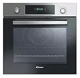 Candy OCTP886X Forno Elettrico Pirolitico da Incasso, Ventilato, Capacità 70 Litri, Funzione Grill e Pizza, 9 Programmi, 56.8x59.5x59.5 cm, Acciaio Inox e vetro, Classe A