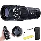 BDSHUNBF Telescopio Monoculare, 16x52 Monocoli Telescopio Cannocchiale Professionale Potente per Smartphone Impermeabile Cannocchiale Portatile Adulti Osservazione Degli Uccelli