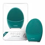 FOREO LUNA 4 MEN, spazzola detergente viso per pelle e barba, Massaggio viso rassodante, Spazzola viso anti-age, Favorisce l'assorbimento dei trattamenti, Ricaricabile tramite USB, Impermeabile