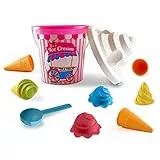 Mondo Toys Girl Ice Cream Bucket Set, Set Mare Renew Toys con Secchiello, Setaccio, Formine Coni Gelato e Cucchiaino Inclusi, 28445