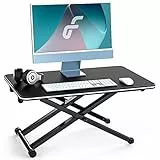 FENGE Convertitore da Scrivania In Piedi 26''/65,3 cm Standing Desk Converter per Laptop Scrivania In Piedi Regolabile in Altezza (Nero)