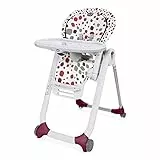 Chicco Polly Progres5 Seggiolone Pappa Regolabile per Bambini 0 Mesi - 3 Anni (15 kg), Trasformabile in Rialzo Sedia Bambini, Reclinabile a Sdraietta, con 4 Ruote e Chiusura Compatta - Cherry