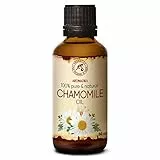 Olio di Camomilla 50ml - Matricaria Chamomilla - Estratto Naturale di Olio di Fiori di Camomilla - Olio Vettore - Olio Base - Cura del Viso - Unghie - Mani - Capelli - Cura del Corpo