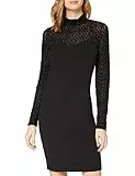 Urban Classics Vestito da Donna con Scollo a Tartaruga in Pizzo, Nero