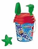 Mondo Toys PJ Masks Bucket Set, Set Mare Renew Toys con Secchiello, Paletta, Rastrello, Setaccio, Formina, Annaffiatoio Inclusi, 28284